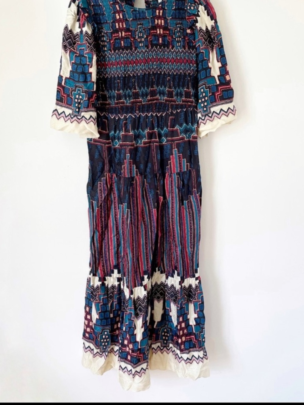 ba&sh Blue Multi Printed Maxi Dress - Picture 8 of 12